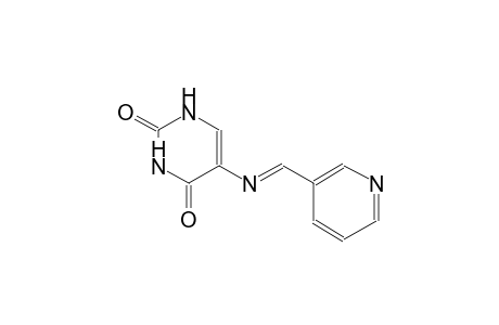 5-{[(E)-3-pyridinylmethylidene]amino}-2,4(1H,3H)-pyrimidinedione