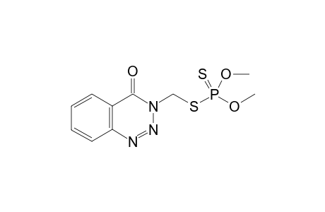 phosphorodithioic acid, O,O-dimethyl ester, S-ester with S-(mercaptomethyl)-1,2,3-benzotriazin-4(3H)-one