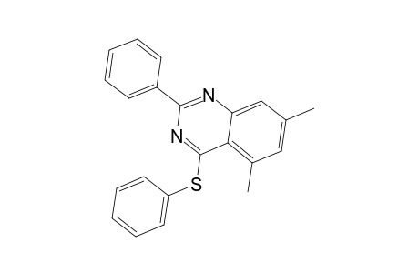 Quinazoline, 5,7-dimethyl-2-phenyl-4-phenylthio-