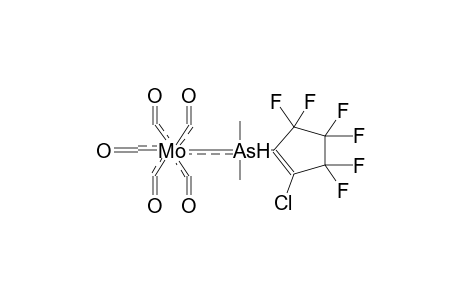 DIMETHYL(2-CHLORO-3,3,4,4,5,5-HEXAFLUOROCYCLOPENTENYL)ARSINE-MOLYBDENUM PENTACARBONYL