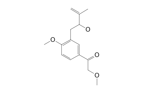 2,4'-Dimethoxy-3'-(2-hydroxy-3-methyl-3-butenyl)-acetophenone