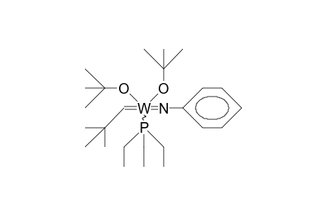 Bis(T-butoxy)-neopentylidene-triethylphosphino-phenylimido tungsten