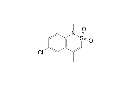 BENZOTHIAZINE, 1H-2,1-, 6-CHLORO- 1,4-DIMETHYL-, 2,2-DIOXIDE