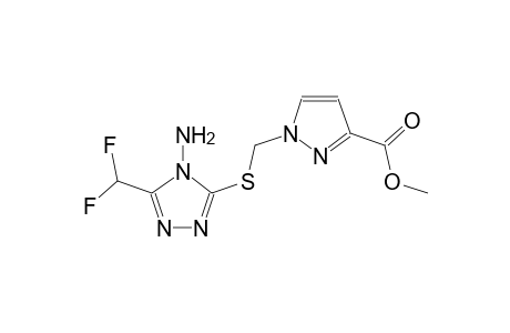 1H-pyrazole-3-carboxylic acid, 1-[[[4-amino-5-(difluoromethyl)-4H-1,2,4-triazol-3-yl]thio]methyl]-, methyl ester