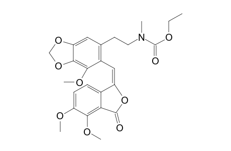 (E)-3-[2'-(.beta.-Ethoxycarbonyl)-N-methylaminoethyl)-6'-methoxy-4',5'-methylenedioxy-benzylidenyl]-6,7-dimethoxy-1(3H)-isobenzofuranone