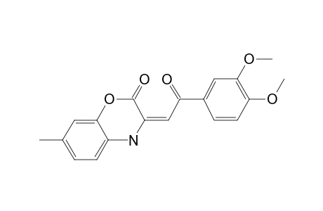 2H-1,4-Benzoxazin-2-one, 3-[2-(3,4-dimethoxyphenyl)-2-oxoethylidene]-3,4-dihydro-7-methyl-