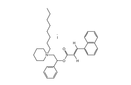 1-(beta-HYDROXYPHENETHYL)-1-OCTYLPIPERIDINIUM IODIDE, trans-1-NAPHTHALENEACRYLATE