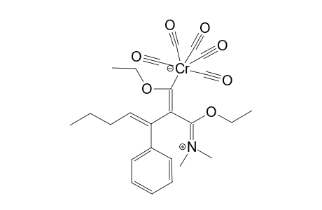 (1Z,3Z)-1-Ethoxy-2-[dimethyl(ethoxymethylenyl)ammonium]-3-phenyl-1,3-heptadien-1-yl-pentacarbonylchromate