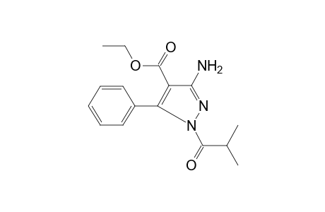 1H-Pyrazole-4-carboxylic acid, 3-amino-1-isobutyryl-5-phenyl-, ethyl ester