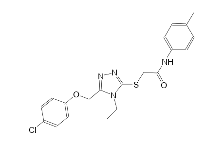 2-({5-[(4-chlorophenoxy)methyl]-4-ethyl-4H-1,2,4-triazol-3-yl}sulfanyl)-N-(4-methylphenyl)acetamide