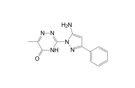 3-(5-Amino-3-phenyl-1H-pyrazol-1-yl)-6-methyl-1,2,4-triazin-5(4H)-one