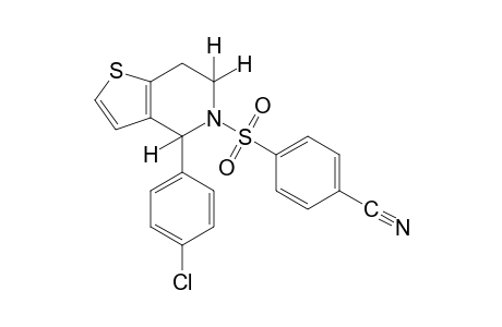 p-{[4-(p-chlorophenyl)-4,5,6,7-tetrahydrothieno[3,2-c]pyridin-5-yl]sulfonyl}benzonitrile