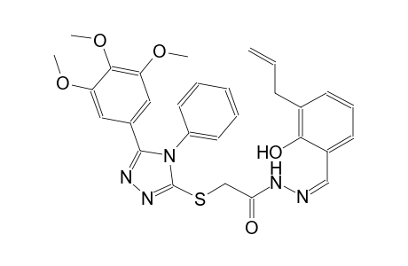 N'-[(Z)-(3-allyl-2-hydroxyphenyl)methylidene]-2-{[4-phenyl-5-(3,4,5-trimethoxyphenyl)-4H-1,2,4-triazol-3-yl]sulfanyl}acetohydrazide