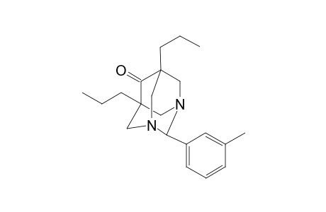 Tricyclo[3.3.1.1(3,7)]decan-6-one, 5,7-dipropyl-2-(m-tolyl)-1,3-diaza-