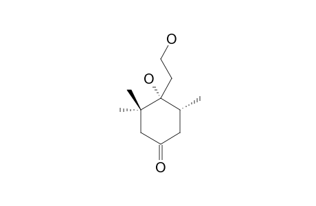 FICUSONE;6-ALPHA-HYDROXY-6-BETA-(2'-HYDROXYETHYL)-3,3,5-ALPHA-TRIMETHYLCYCLOHEXANONE