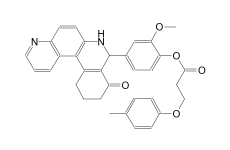 propanoic acid, 3-(4-methylphenoxy)-, 4-(7,8,9,10,11,12-hexahydro-9-oxobenzo[a]4,7-phenanthrolin-8-yl)-2-methoxyphenyl ester