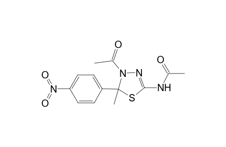 acetamide, N-[4-acetyl-4,5-dihydro-5-methyl-5-(4-nitrophenyl)-1,3,4-thiadiazol-2-yl]-