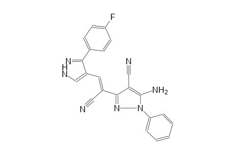 5-Amino-3-[1-cyano-2-[3-(4-fluoro-phenyl)-1H-pyrazol-4-yl]-vinyl]-1-phenyl-1H-pyrazole-4-carbonitrile