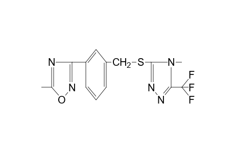 5-methyl-3-{alpha-{[4-methyl-5-(trifluoromethyl)-4H-1,2,4-triazol-3-yl]thio}-m-tolyl}-1,2,4-oxadiazole