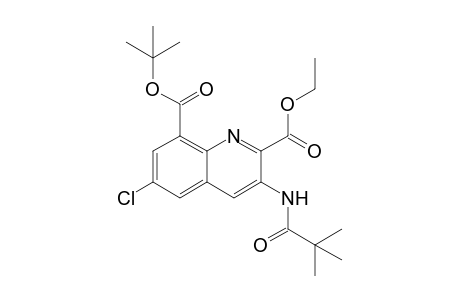 8-tert-Butyl 2-Ethyl 3-[(2,2-dimethylpropanoyl)amino]-6-chloro-quinoline-2,8-dicarboxylate