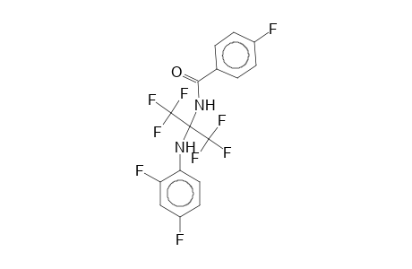 N-[1-(2,4-Difluoroanilino)-2,2,2-trifluoro-1-(trifluoromethyl)ethyl]-4-fluorobenzamide