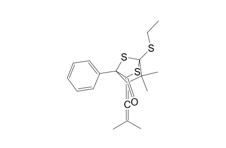 2,7-Dithiabicyclo[2.2.1]heptan-3-one, 1-(ethylthio)-6,6-dimethyl-5-(2-methyl-1-propenylidene)-4-phenyl-