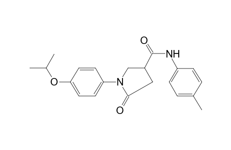 1-(4-Isopropoxyphenyl)-N-(4-methylphenyl)-5-oxo-3-pyrrolidinecarboxamide