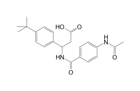 Propionic acid, 3-(4-acetylaminobenzoylamino)-3-(4-tert-butylphenyl)-