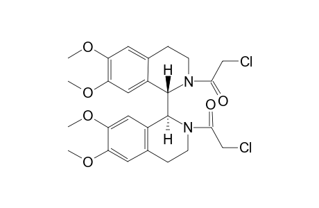 2,2'-bis(2"-Chloroethanoyl)-6,6'-7,7'-tetramethoxy-1,1'-bis(1,2,3,4-tetrahydoisoquinoline)