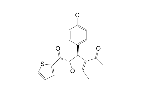 1-[(2S,3S)-3-(4-chlorophenyl)-5-methyl-2-(2-thenoyl)-2,3-dihydrofuran-4-yl]ethanone