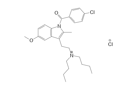 1-(p-chlorobenzoyl)-3-[2-(dibutylamino)ethyl]-5-methoxy-2-methylindole, monohydrochloride