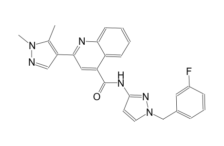 2-(1,5-dimethyl-1H-pyrazol-4-yl)-N-[1-(3-fluorobenzyl)-1H-pyrazol-3-yl]-4-quinolinecarboxamide