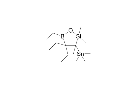 1-OXA-2-SILA-5-BORACYCLOPENTANE, 4,4,5-TRIETHYL-2,2,3-TRIMETHYL-3-(TRIMETHYLSTANNYL)-