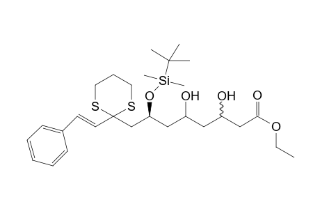 Ethyl 7-(tert-Butyldimethylsiloxy)-3,5-dihydroxy-8-(2-styryl-[1,3]dithian-2-yl)octanoate isomer