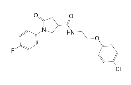 N-[2-(4-chlorophenoxy)ethyl]-1-(4-fluorophenyl)-5-oxo-3-pyrrolidinecarboxamide