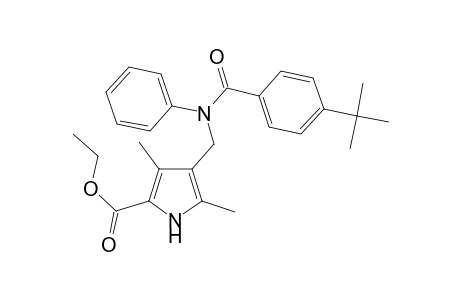 4-[(N-(4-tert-butylbenzoyl)anilino)methyl]-3,5-dimethyl-1H-pyrrole-2-carboxylic acid ethyl ester