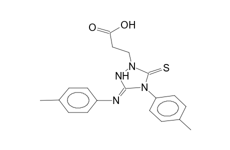 1-(2-carboxyethyl)-3-(4-methylphenylimino)-4-(4-methylphenyl)-1,2,4-triazolidine-5-thione