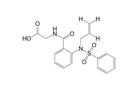 o-(N-allylbenzenesulfonamido)hippuric acid