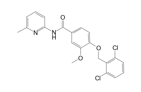 benzamide, 4-[(2,6-dichlorophenyl)methoxy]-3-methoxy-N-(6-methyl-2-pyridinyl)-