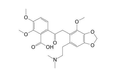 Benzoic acid, 6-[[6-[2-(dimethylamino)ethyl]-4-methoxy-1,3-benzodioxol-5-yl]acetyl]-2,3-dimethoxy-