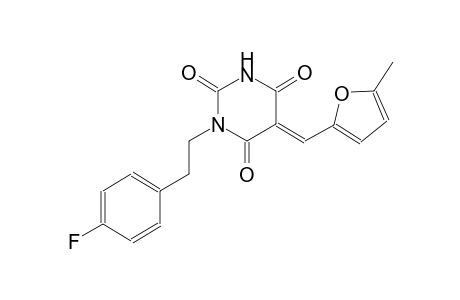 (5E)-1-[2-(4-fluorophenyl)ethyl]-5-[(5-methyl-2-furyl)methylene]-2,4,6(1H,3H,5H)-pyrimidinetrione