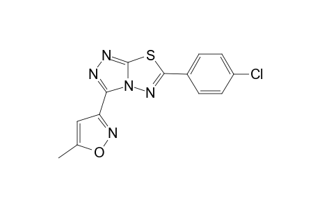 3-[6-(4-chlorophenyl)-[1,2,4]triazolo[3,4-b][1,3,4]thiadiazol-3-yl]-5-methyl-1,2-oxazole