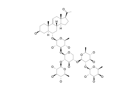 6-ALPHA-[(O-BETA-D-FUCOPYRANOSYL-(1->2)-O-BETA-D-CHINOVOPYRANOSYL-(1->4)-O-[BETA-D-CHINOVOPYRANOSYL-(1->2)]-O-BETA-D-XYLOPYRANOSYL-(1->3)-BETA-D-CHINOVOPYRANOS