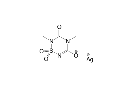 2H-1,2,4,6-Thiatriazine-3,5-(4H,6H)-di-one, 2,4-di-methyl-, 1,1-dioxide, silver(1+) salt