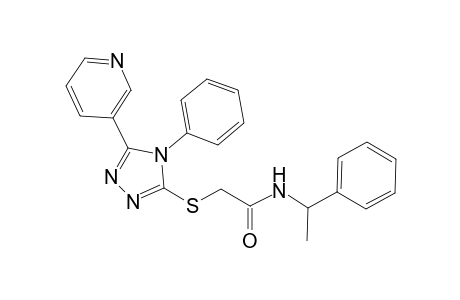 N-(1-phenylethyl)-2-{[4-phenyl-5-(3-pyridinyl)-4H-1,2,4-triazol-3-yl]sulfanyl}acetamide