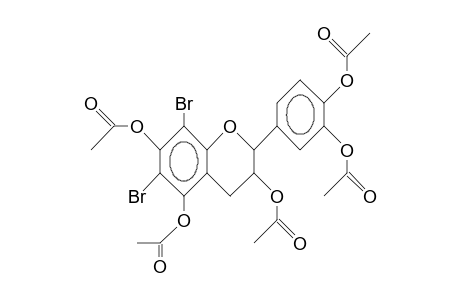 3,3',4',5,7-Penta-O-acetyl-6,8-dibromo-catechin