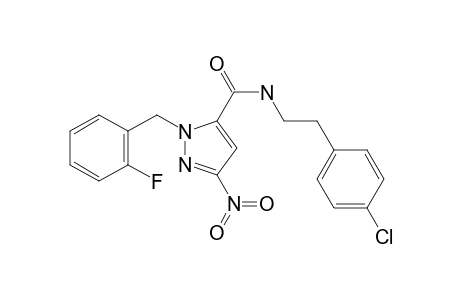 1H-Pyrazole-5-carboxamide, N-[2-(4-chlorophenyl)ethyl]-1-[(2-fluorophenyl)methyl]-3-nitro-