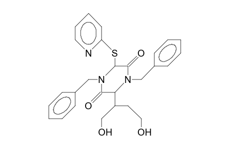 1,4-Dibenzyl-3-(2'-thiopyridyl)-6-(1''-(hydroxymethyl)-3''-(hydroxypropyl))-2,5-piperazinedione