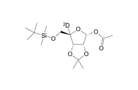 [4-(2)H]1-O-Acetyl-5-O-[(1,1-dimethylethyl)dimethylsilyl]-2,3-O-(1-methylethylidene)-D-ribofuranose