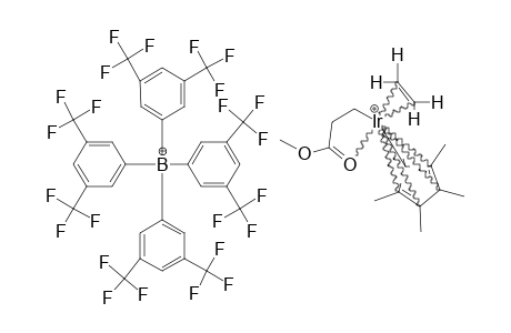 [(ETA(5)-C5ME5)IR(CH2CH2C(O)OME)(C2H4)](+)[B-3,5-(CF3)2C6H3](-)
